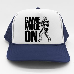 Funny Footballer Game Mode On American Football Player Cool Gift Trucker Hat