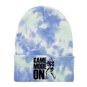 Funny Footballer Game Mode On American Football Player Cool Gift Tie Dye 12in Knit Beanie