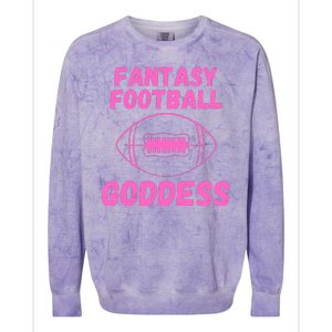 Fantasy Football Goddess, Funny Fantasy Football Funny Draft Colorblast Crewneck Sweatshirt