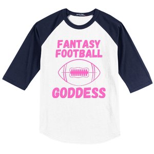 Fantasy Football Goddess, Funny Fantasy Football Funny Draft Baseball Sleeve Shirt