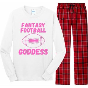 Fantasy Football Goddess, Funny Fantasy Football Funny Draft Long Sleeve Pajama Set