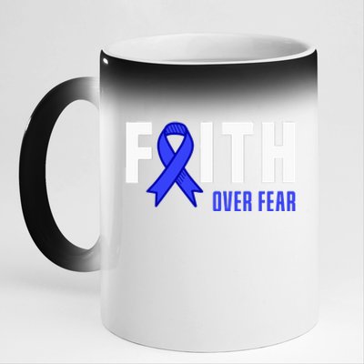 Faith Fear God ALS Warrior ALS Fighter ALS Awareness 11oz Black Color Changing Mug