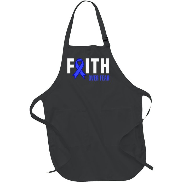 Faith Fear God ALS Warrior ALS Fighter ALS Awareness Full-Length Apron With Pockets