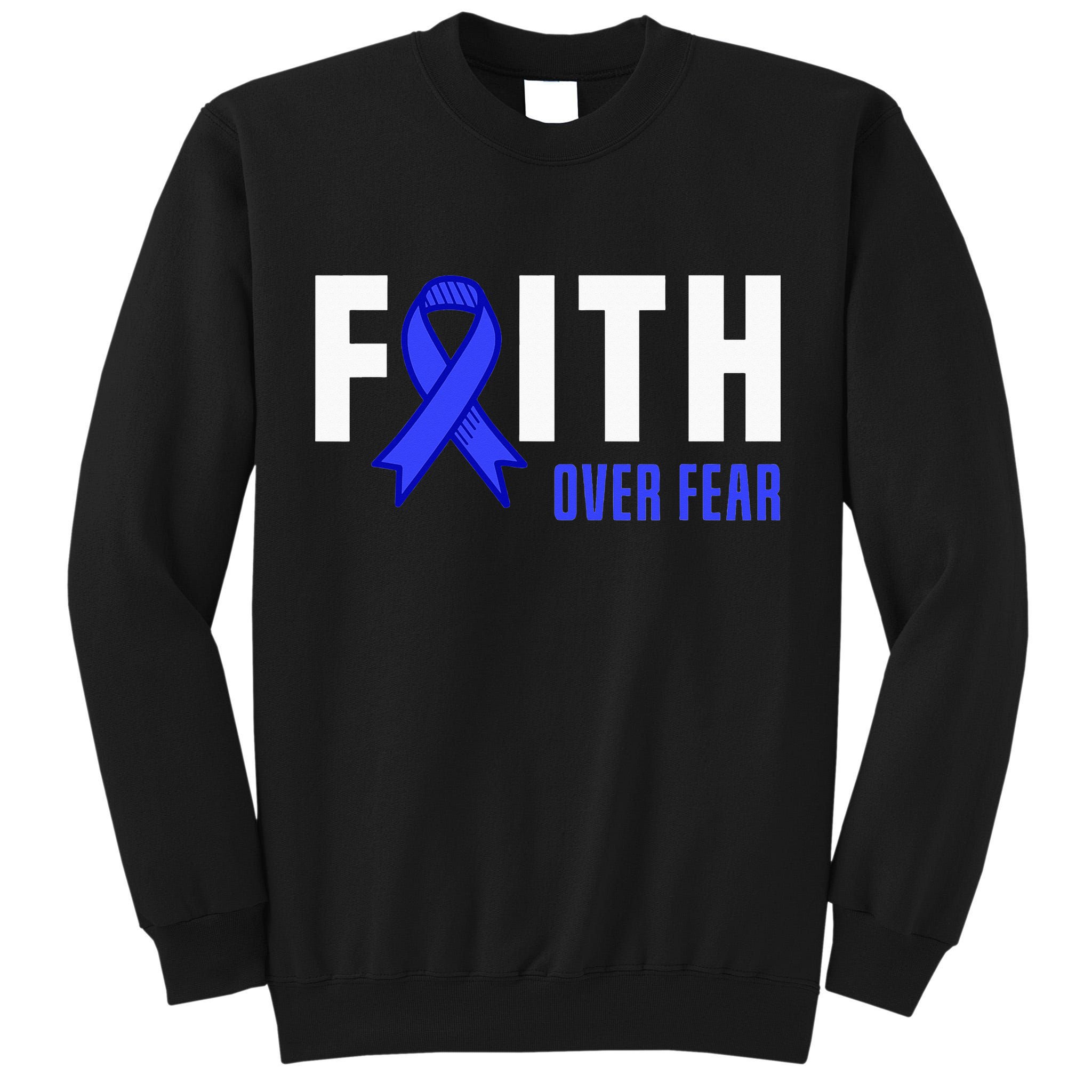 Faith Fear God ALS Warrior ALS Fighter ALS Awareness Tall Sweatshirt