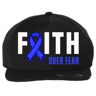 Faith Fear God ALS Warrior ALS Fighter ALS Awareness Wool Snapback Cap