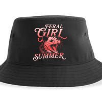 Funny Feral Girl Summer Opossum Sustainable Bucket Hat