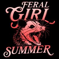 Funny Feral Girl Summer Opossum 16 in Basic Backpack
