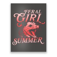 Funny Feral Girl Summer Opossum Poster