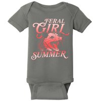 Funny Feral Girl Summer Opossum Baby Bodysuit
