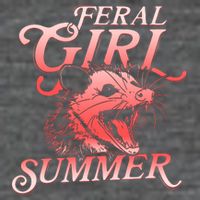 Funny Feral Girl Summer Opossum Baby Bodysuit