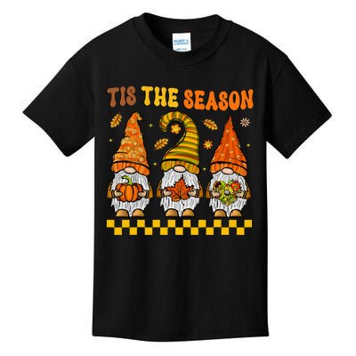 Festive Fall Gnomes Celebrate Thanksgiving with Style Kids T-Shirt