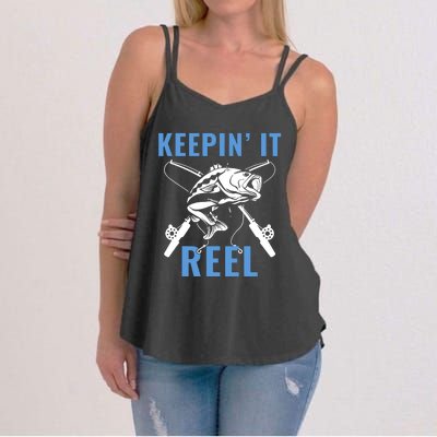 Funnys Fishing Graphic Fishing Saying Fisherman Women's Strappy Tank