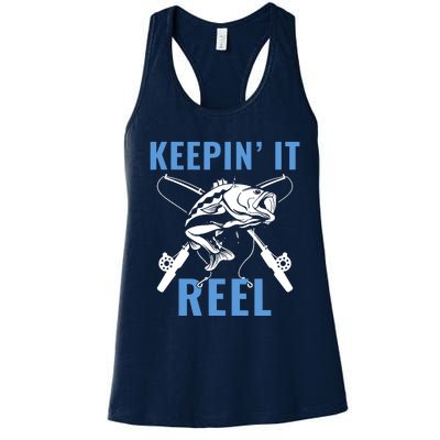 Funnys Fishing Graphic Fishing Saying Fisherman Women's Racerback Tank