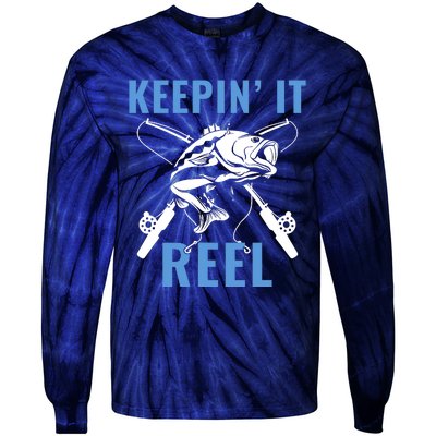 Funnys Fishing Graphic Fishing Saying Fisherman Tie-Dye Long Sleeve Shirt