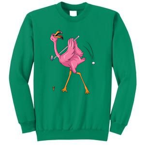 Funny Flamingo Golfing Flamingo Golf Flamingo Playing Golf Sweatshirt