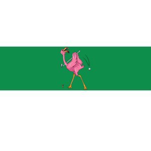 Funny Flamingo Golfing Flamingo Golf Flamingo Playing Golf Bumper Sticker