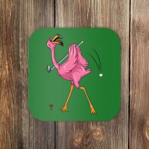 Funny Flamingo Golfing Flamingo Golf Flamingo Playing Golf Coaster