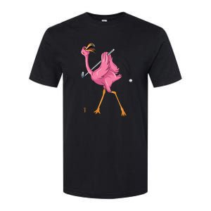 Funny Flamingo Golfing Flamingo Golf Flamingo Playing Golf Softstyle CVC T-Shirt