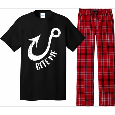 Funny Fishing Gift Bite Me Cool Gift Pajama Set