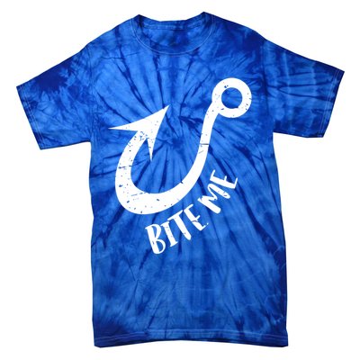 Funny Fishing Gift Bite Me Cool Gift Tie-Dye T-Shirt