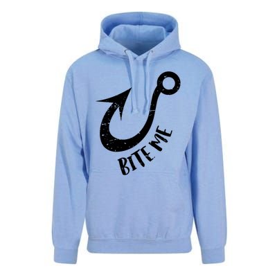 Funny Fishing Gift Bite Me Cool Gift Unisex Surf Hoodie