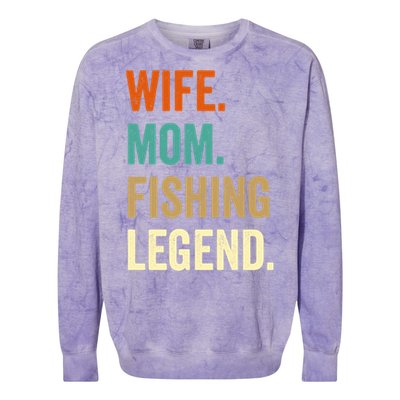 Fishing Funny Gift For Wife Mom Gift Gift Colorblast Crewneck Sweatshirt