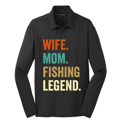 Fishing Funny Gift For Wife Mom Gift Gift Silk Touch Performance Long Sleeve Polo