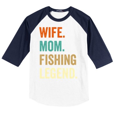 Fishing Funny Gift For Wife Mom Gift Gift Baseball Sleeve Shirt