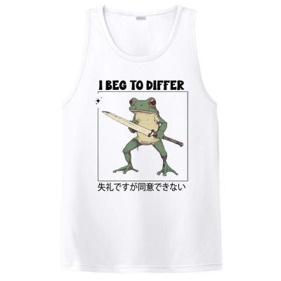 Funny Frog Graphic I Beg To Differ Frog Japanese PosiCharge Competitor Tank