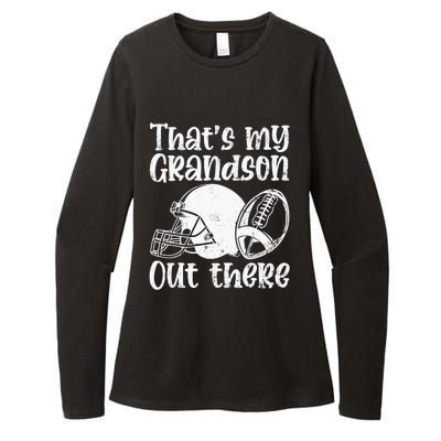 Funny Football Grandma Grandpa That's My Grandson Out There Womens CVC Long Sleeve Shirt