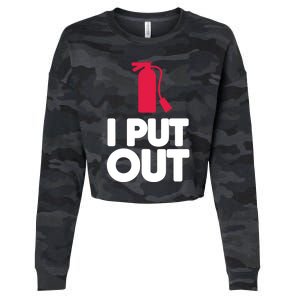 Funny Fire Gifcool Gift I Put Out Gift Cropped Pullover Crew