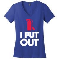 Funny Fire Gifcool Gift I Put Out Gift Women's V-Neck T-Shirt