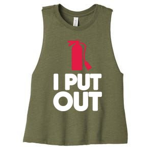 Funny Fire Gifcool Gift I Put Out Gift Women's Racerback Cropped Tank