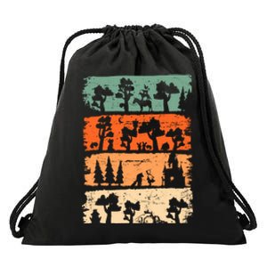 Fairytale Forest Grimm Red Riding Hood Bremer City Musicians Drawstring Bag