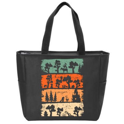 Fairytale Forest Grimm Red Riding Hood Bremer City Musicians Zip Tote Bag