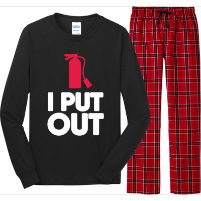 Funny Firefighter Gifgift For Fire I Put Out Gift Long Sleeve Pajama Set