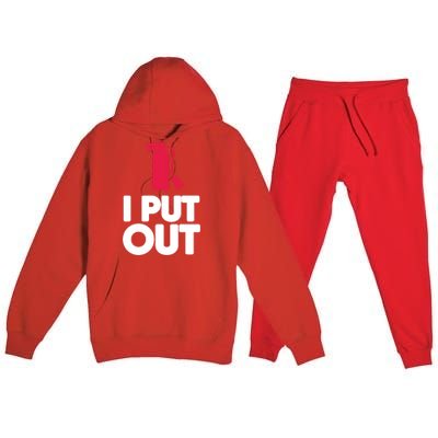 Funny Firefighter Gifgift For Fire I Put Out Gift Premium Hooded Sweatsuit Set