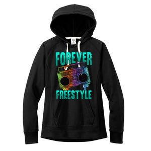 Forever Freestyle Hip Hop Old School Boombox Women's Fleece Hoodie