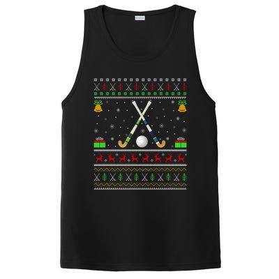 Funny Field Hockey Lover Xmas Ugly Field Hockey Christmas Gift PosiCharge Competitor Tank