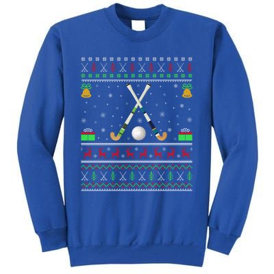 Funny Field Hockey Lover Xmas Ugly Field Hockey Christmas Gift Tall Sweatshirt