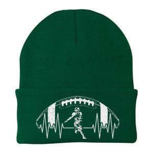 Funny Football Heartbeat American Football Player Knit Cap Winter Beanie