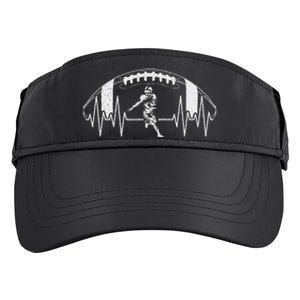 Funny Football Heartbeat American Football Player Adult Drive Performance Visor