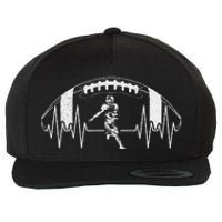 Funny Football Heartbeat American Football Player Wool Snapback Cap