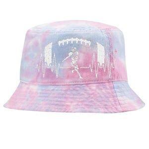 Funny Football Heartbeat American Football Player Tie-Dyed Bucket Hat