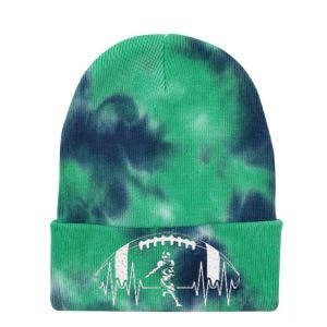 Funny Football Heartbeat American Football Player Tie Dye 12in Knit Beanie