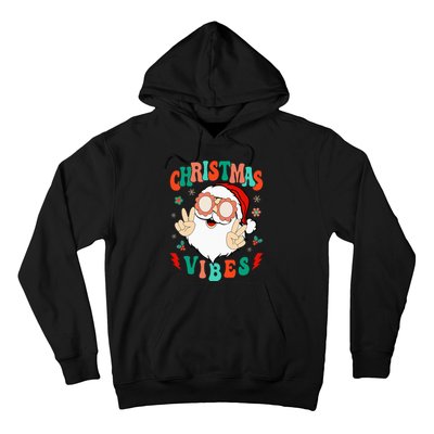 Funky Festive Holiday Santa Claus Vibes Hoodie