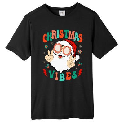 Funky Festive Holiday Santa Claus Vibes Tall Fusion ChromaSoft Performance T-Shirt