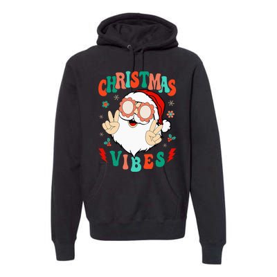 Funky Festive Holiday Santa Claus Vibes Premium Hoodie