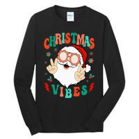 Funky Festive Holiday Santa Claus Vibes Tall Long Sleeve T-Shirt