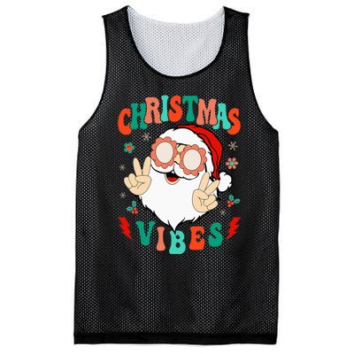 Funky Festive Holiday Santa Claus Vibes Mesh Reversible Basketball Jersey Tank